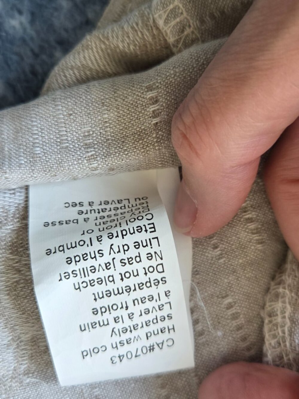 Beautiful Linen White and Beige Dress. Like New - Picture 4 of 10
